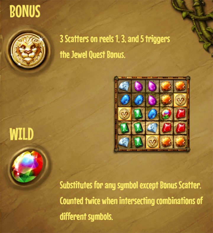 Символы слота Jewel Quest Riches 